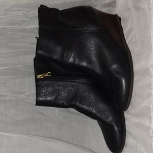 Elliott Lucca Leather Wedge booties